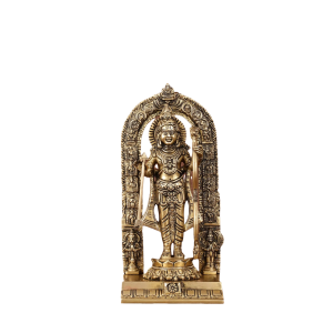 Pure Brass Ayodhya Ram Lalla Idol | 9.5" x 4.5" x 3.5" (24.1 x 11.4 x 8.9 cm) | 2.40 kg Superfine Sacred Art | Temple Grade Divine Murti